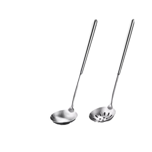 Household Kitchen Thickened Stainless Steel Soup Spoon with Extended Gourd Handle Set Hot Pot Spoon