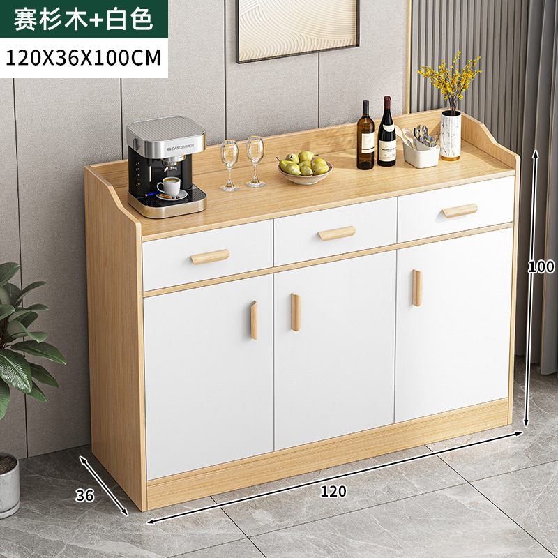 Aparador, sala de estar, contra la pared, gabinete de té integrado, gabinete de almacenamiento para el hogar, estante de almacenamiento para el hogar, gabinete de preparación multifuncional simple