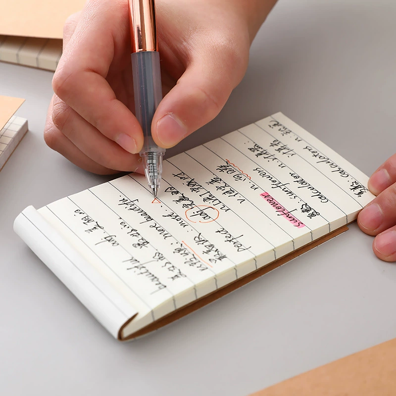 Handheld Notebook Japanese leather scheduler for elementary students — compact, lined/grid/blank