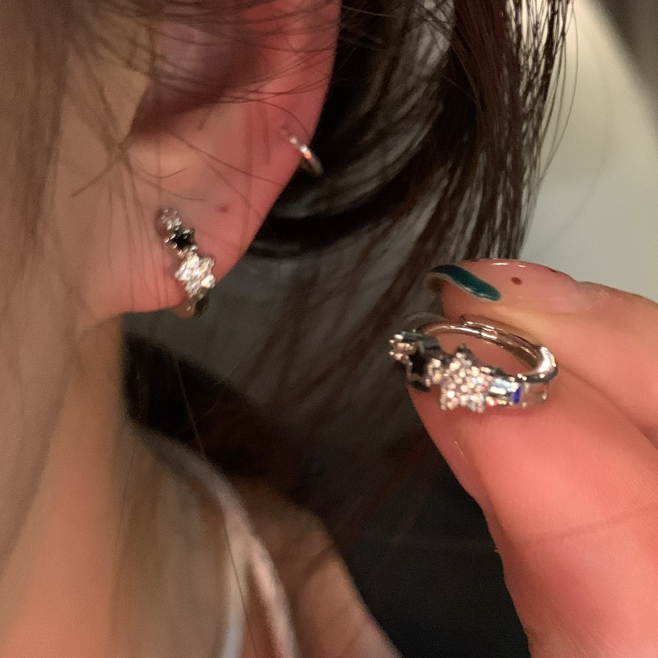 星星耳扣~小巧個性 睡覺不用摘的耳環小眾設計感耳釘高級感耳飾女