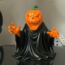 Pumpkin Ghost南瓜幽灵 南瓜头鬼魂万圣节装饰家居树脂摆件