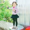 Split pink clothing black pants skirt