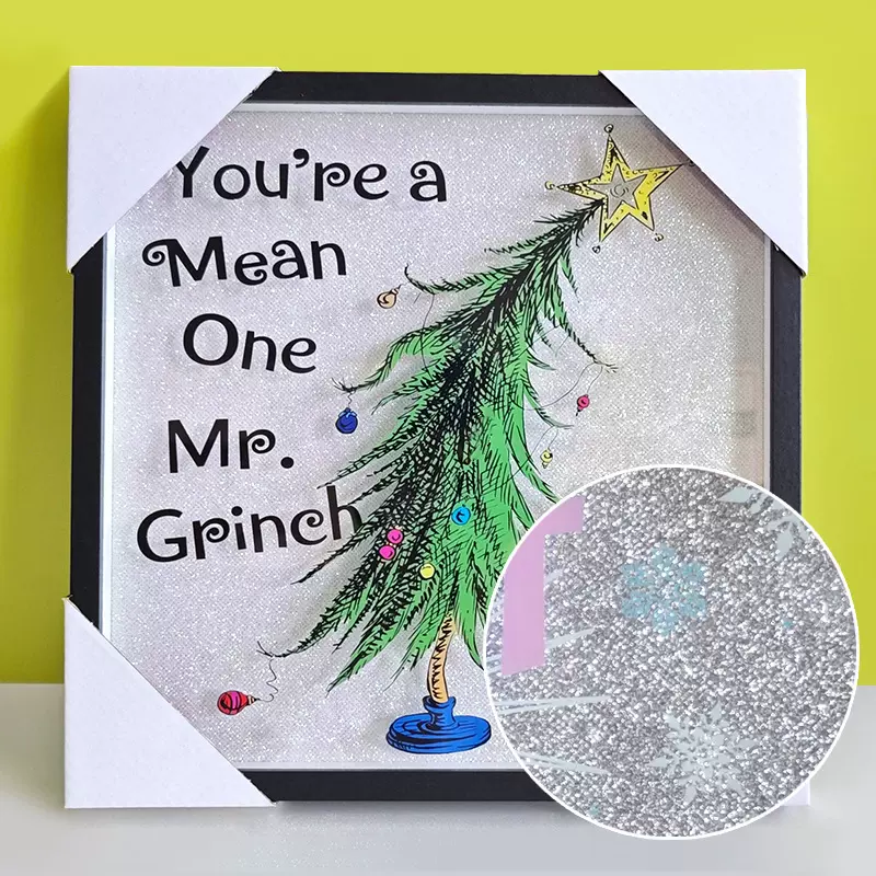 散粉装饰画玻璃画玻璃UV喷绘打印外贸浙江义乌工厂