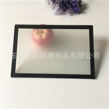 厂家批量钢化玻璃面板长条黑框丝印玻璃 CNC设备触控玻璃印刷