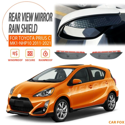 Prius C Window visor, Rain shield - standard-packaging-without-logo-prius-cprius-c-mk1-nhp10-2011-2021-rearview-mirror-rain-eyebrow-carbon-fiber-pattern