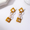 Acrylic brand earrings, suitable for import, European style, simple and elegant design