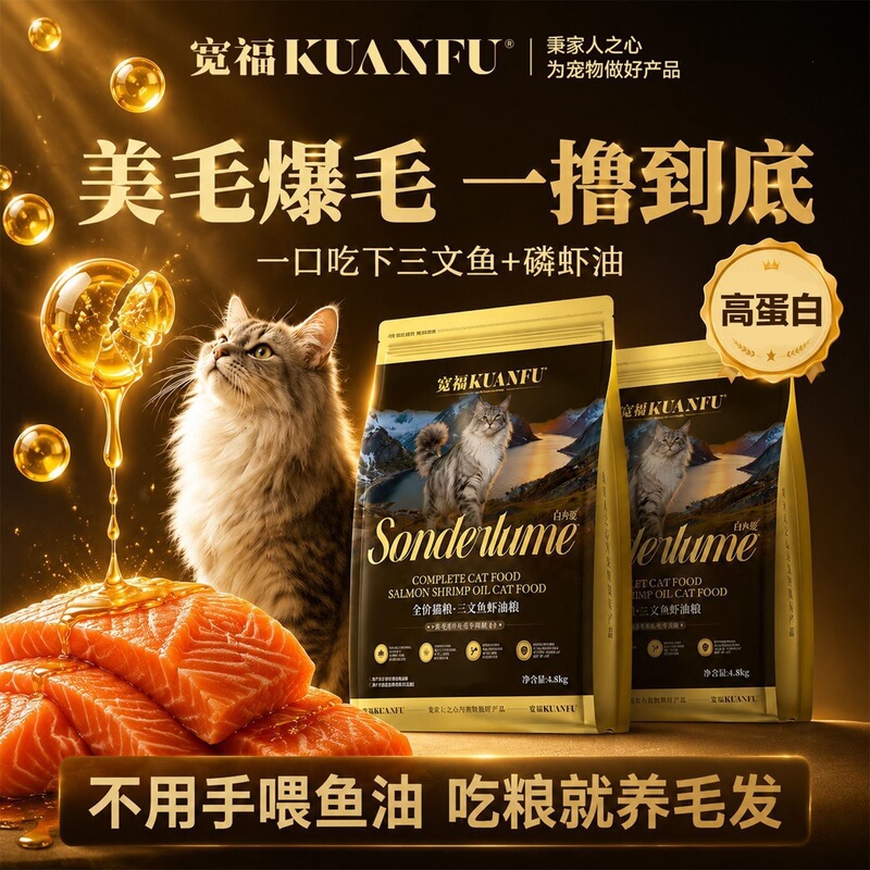 10kg High-quality salmon and shrimp oil fresh meat cat food, high protein, for beautiful fur, complete nutrition, suitable for kittens and adult cats 10kg High-quality salmon and shrimp oil fresh meat cat food, high protein, for beautiful fur, complete nutrition, suitable for kittens and adult cats
