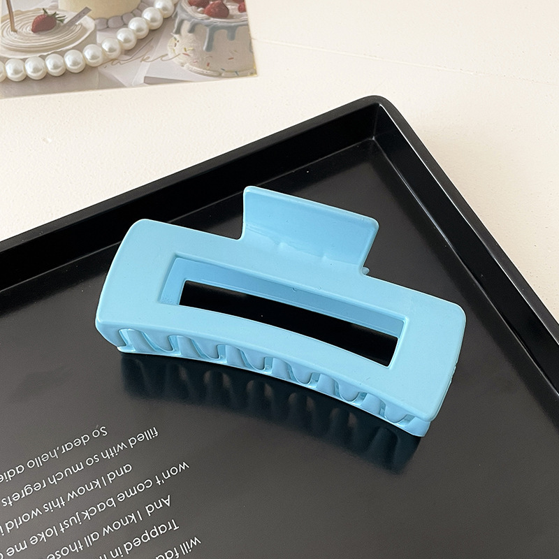 Milk Brown horquilla grande hacia atrás cabeza clip de pelo tocado de las mujeres principios de primavera de alto grado updo tiburón horquilla