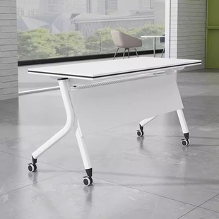 ✅ Folding Conference Training Table and Chair Combination Movable Splicing Long Table Double Desk and Chair Staff Office Training