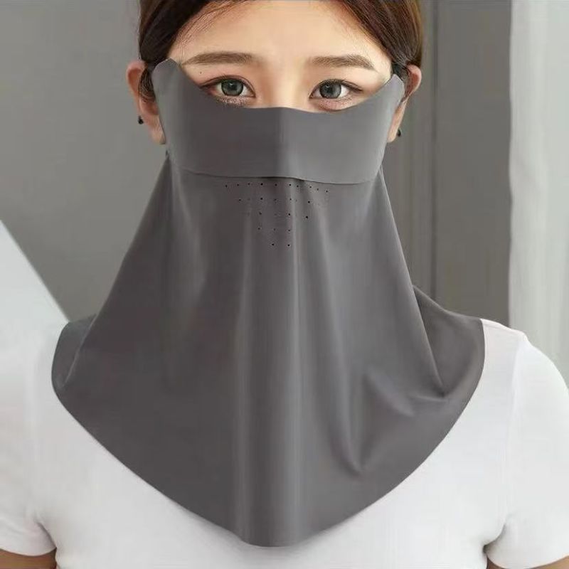 女性用アイスシルク日焼け止めマスク、夏用薄型ネックプロテクター、オールインワン抗UV通気性フルフェイスマスク、運転用サンシェード|undefined