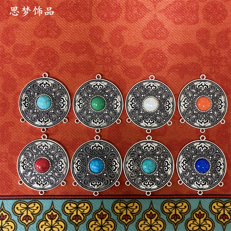 Монгольский этнический головной убор шляпа одежда Пояс аксессуары для волос аксессуары для лба ручной работы аксессуары для материалов своими руками SM8069