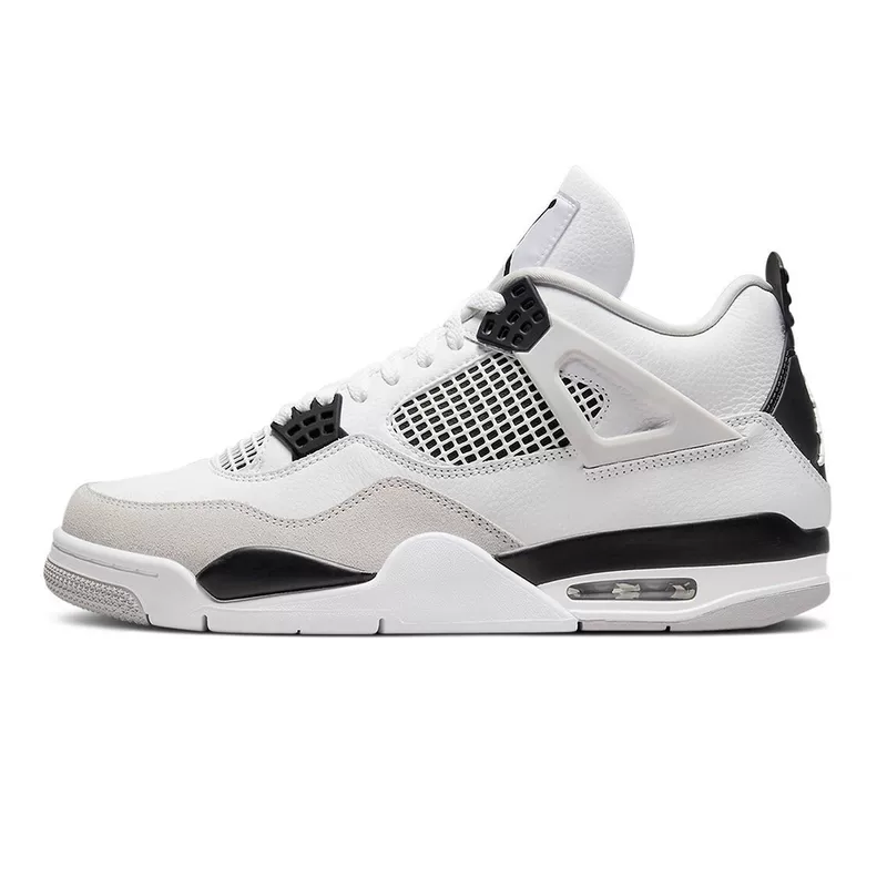 Иностранная торговля Оптовые AJ4 Бело-черные Electric Mother White Cement Paris White Sailing Black Gold Black Gold 4 Оригинальные баскетбольные кроссовки AJ