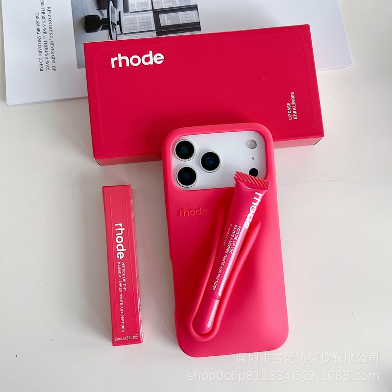 外贸适用iPhone17Promax海莉rhode口红唇釉硅胶手机壳16p软保护套|undefined