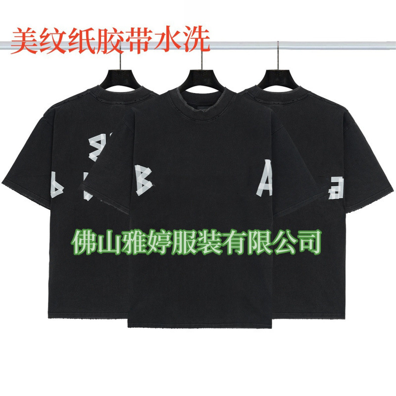 高品質クロスボーダーアメリカンスタイル25ss夏新作No.10ユニフォームレタールーズ半袖Tシャツ卸売|undefined