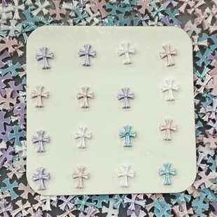 Cross Crow Heart Macaron Nail Art Accessories Wearable Nail Studs Sweet Cool Junk Journal Badge Handmade DIY