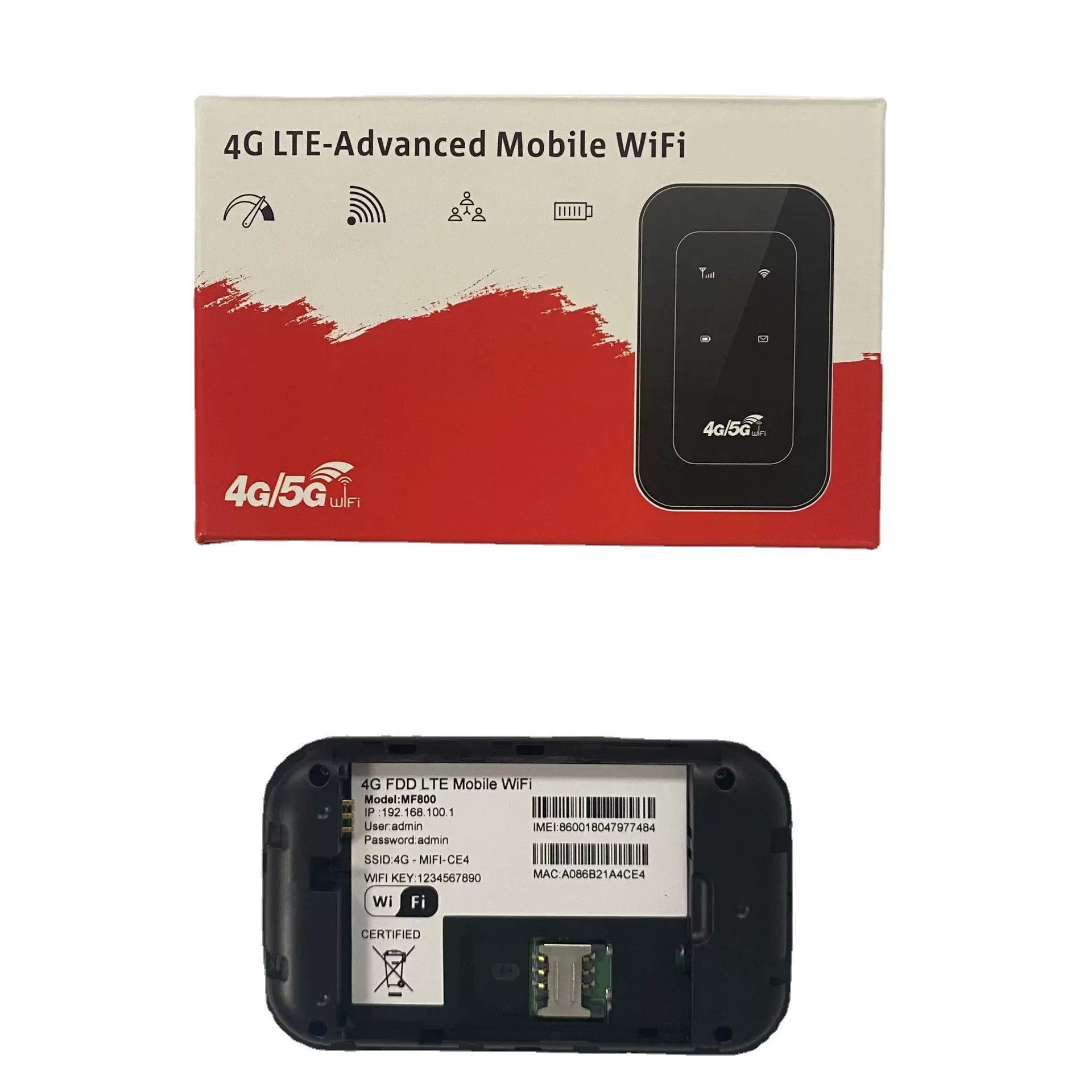 MF800 Black Paper Move MIFI авто-портативный WiFi-адаптер — батарейная модель 1/3/5/40, 4G маршрутизатор