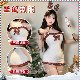 圣诞战袍派对服新年红色制服性感圣诞装cos兔女郎连衣裙套装