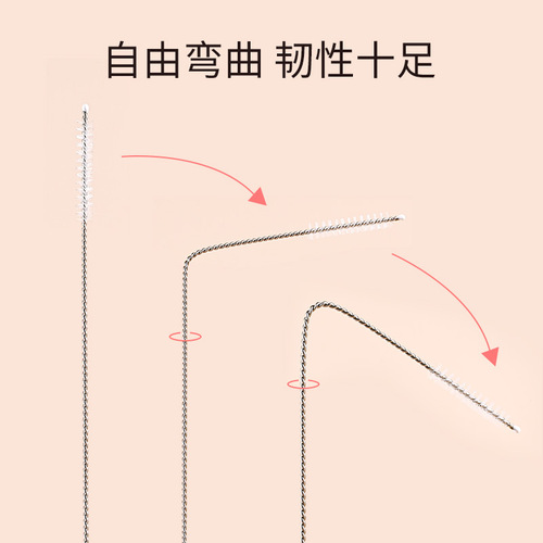 Straw brush, bottle cleaning brush, slender small brush for cleaning straws, straw cup brush set, thick and long soft brush