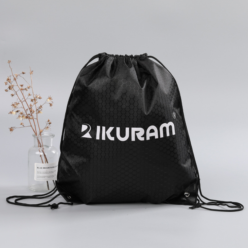 Mochila publicidad impresión bolso de almacenamiento con cordón bolsillo con cordón de poliéster personalizado bolso con cordón deportivo personalizado