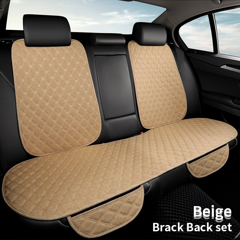 Cojín del asiento del coche cuatro estaciones universal de cinco asientos de lino de tres piezas cubierta del asiento del coche comercio exterior estilo de venta caliente