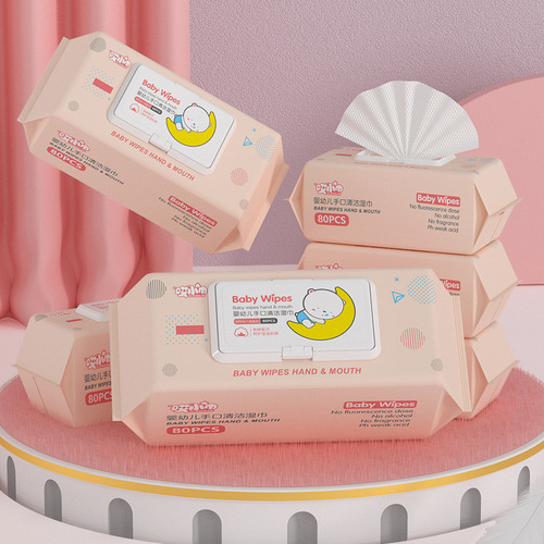 80 pure water baby wipes with cover hand and mouth cleaning wipes large pack fart wipes baby newborn 100