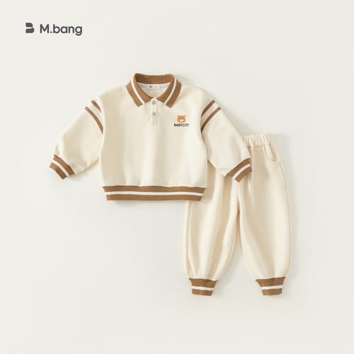 babycity boys spring casual cartoon pullover two-piece set girls children spring and autumn suit CT83038