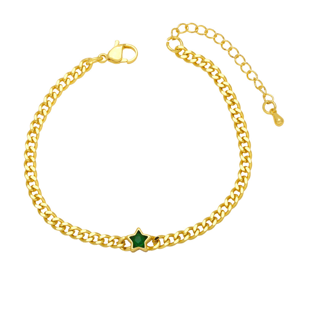 Fashion Star Copper Plating Inlay Zircon Bracelets 1 Piece
