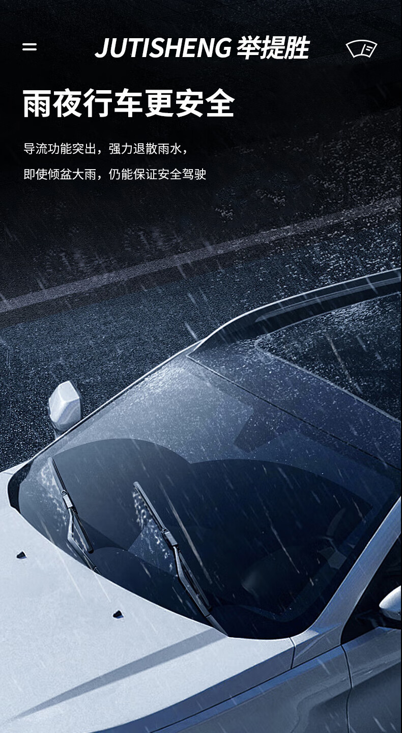 Suitable for Geely Boyue L Wiper Blades, Special Boneless Wipers for 2022, 2023/2024/2025 Models, Silent Operation