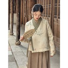 国风小棉袄中式棉服短款复古改良版汉服外套夹棉轻薄棉衣女款冬季