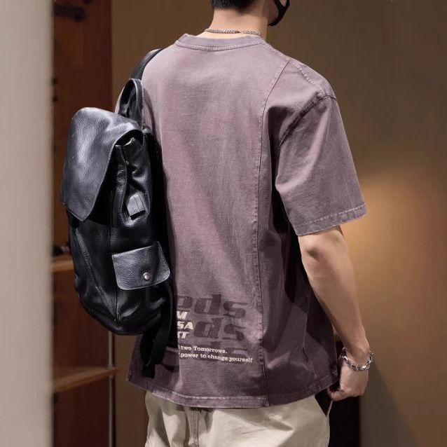 Customize with Your Own Design: Uk and France 2026 Summer Loose Trendy Tie-Dye Short-Sleeve Men's T-Shirt, Mesh Short-Sleeve