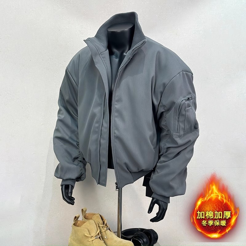 그레이 코튼 코트