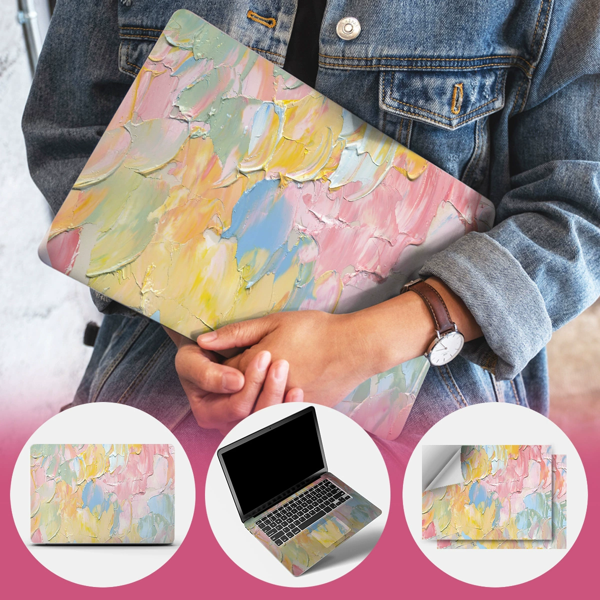 Mac, совместимый ноутбук, защитная наклейка, 2 штуки