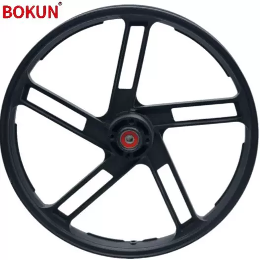 方形双筋系列1.6/1.85x18英寸黑色五筋铝合金锻造前后轮轮毂