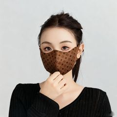 秋冬新款星月图腾印花口罩 女护眼角挂耳式防风防寒显瘦透气面罩