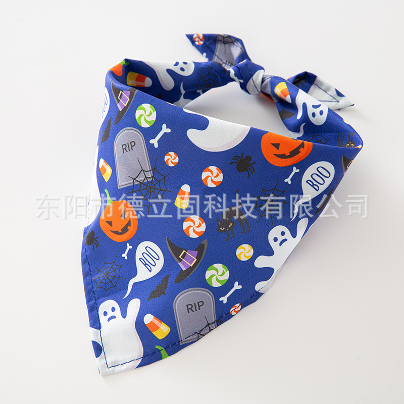 ペット用ハロウィンパンプキン三角スカーフ、ペット服、ペット用よだれかけ、犬用よだれかけ、猫用よだれかけ|undefined