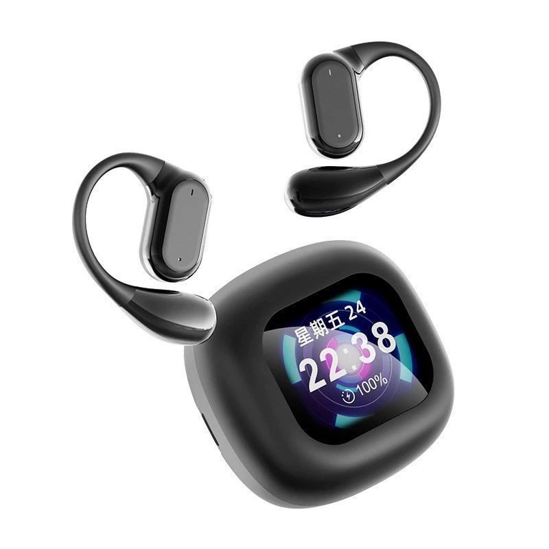 Q18 Bluetooth гарнитура на ухе с цветным экраном Huaqiangbei экран ANC подавление шума AI умный перевод Amazon стерео