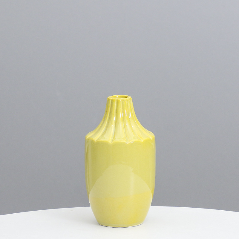 Cerámica creativa arte florero flor Dispositivo de alta calidad decoración creativa lujo simple húmedo y seco flor dispositivo exportación al por mayor