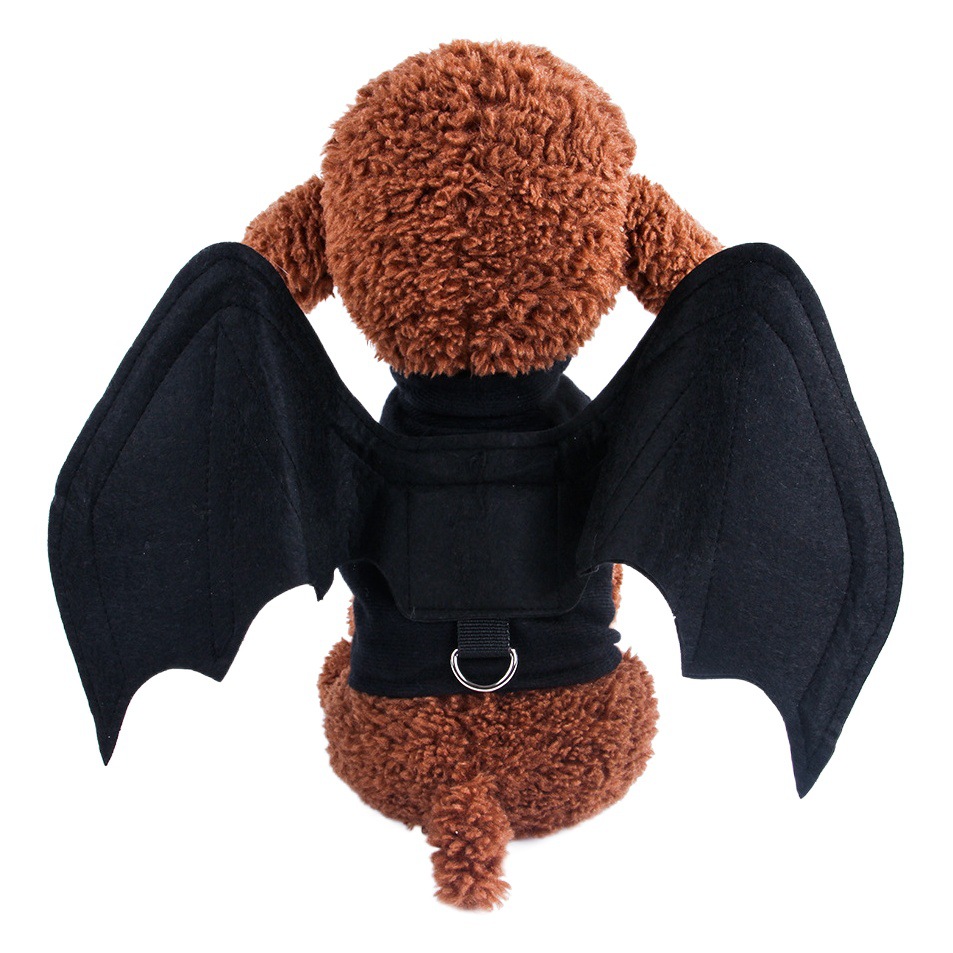 Summary Cross-border Bat Chest Cat Clothes Halloween Dog Costume Pet Clothes Bat Wings Bell