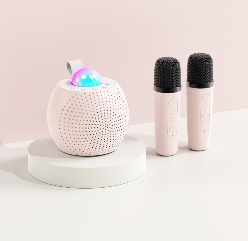 K 18ワイヤレスk歌一体マイク音響ランプ付きマイク携帯屋外子供家庭bluetoothスピーカーセット|undefined