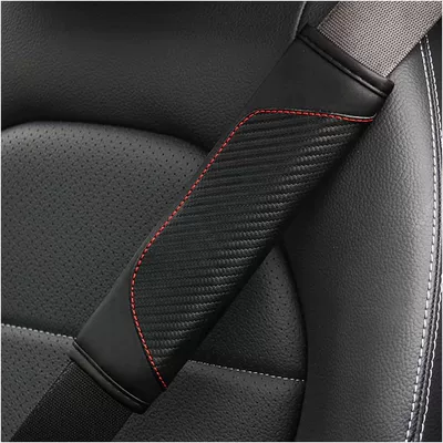 Popular Amazon seatbelt shoulder Seat belt shoulder pad - sports-style-carbon-fiber-shoulder-pad-black-single-piece-23cm