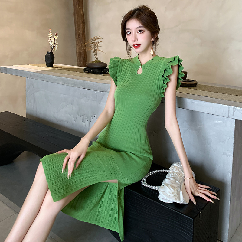 (Mới) Mã B4225 Giá 510K: Váy Đầm Liền Thân Nữ Gutdyu Áo Len Dáng Ôm Body Gợi Cảm Sexy Hàng Mùa Hè Phục Cổ Cổ Điển Thời Trang Nữ Chất Liệu G01 Sản Phẩm Mới, (Miễn Phí Vận Chuyển Toàn Quốc).