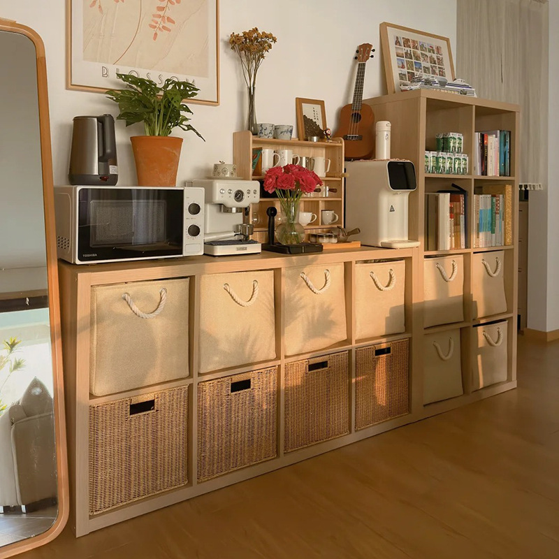 Estante de libro Estante de piso Estante de estantería sala de estar integrada contra la pared Estante de almacenamiento armario de almacenamiento dormitorio medio rodeado gabinete de celosía