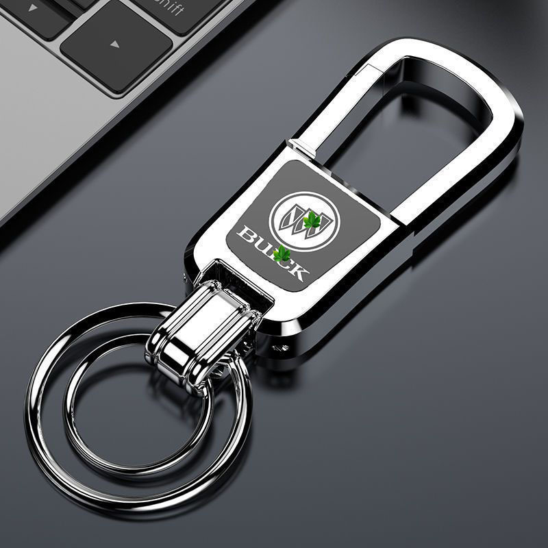 Llavero del coche de los hombres de gama alta láser grabado láser anti-perdido cintura creativa colgante llavero logotipo del coche nombre de la familia letras