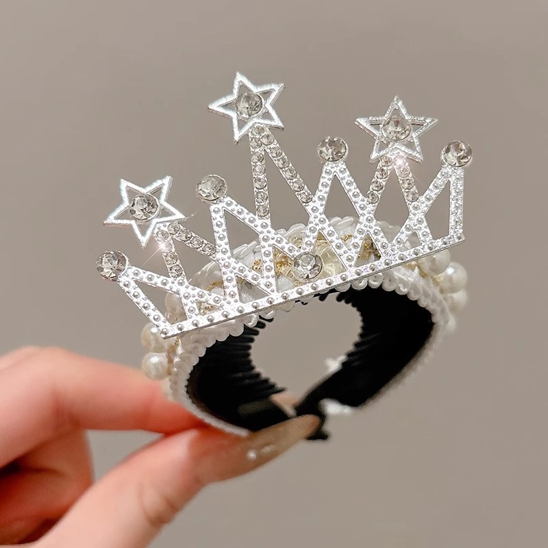 Corona de niña Cabeza de princesa Cabeza Cabeza Cabeza Cabeza Cabeza de bola de niña Artejo fijo Hebilla de cola de caballo para niños Tombro Horquilla