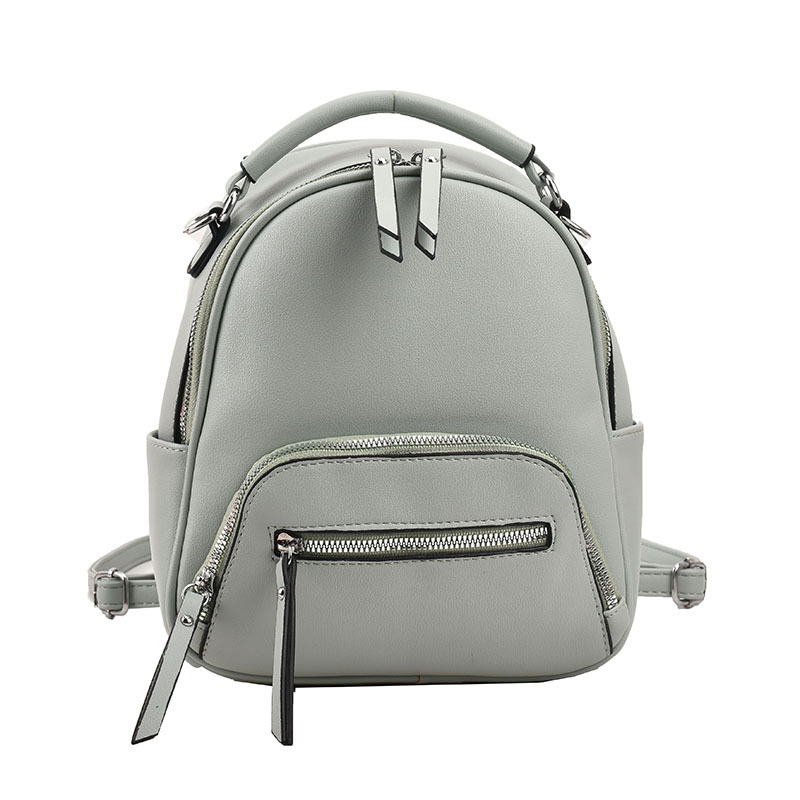 Fashionable And Versatile Solid Color Backpack Women's Urban Minimalist PU Business Backpack_voghion.com