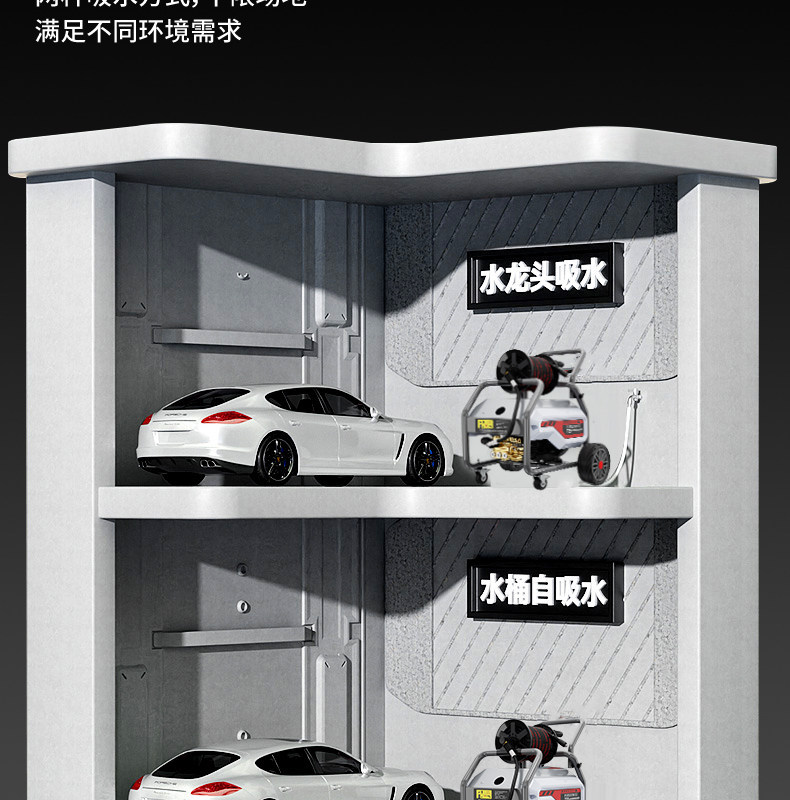 Black Cat High-Pressure Car Washer 220V Household Multi-Function High-Power Cleaning Machine for Car Wash Shops and Farms