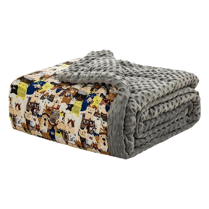 2025 New Quilted Soybean Quilt Beanie Blanket a Version Cotton B Version Beanie Baby Thickeneded Velvet Quilt