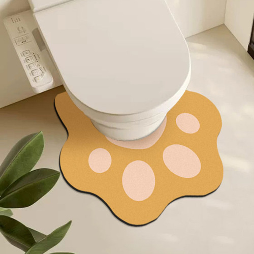 Bathroom doorway floor mat absorbent diatom mud soft cushion bathroom quick-drying non-slip mat toilet u-shaped foot mat