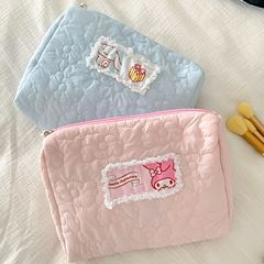 Jade Dog Melody Cosmetic Bag Storage Bag Student Portable Large Capacity Quilted Patch Soft Clutch Bag