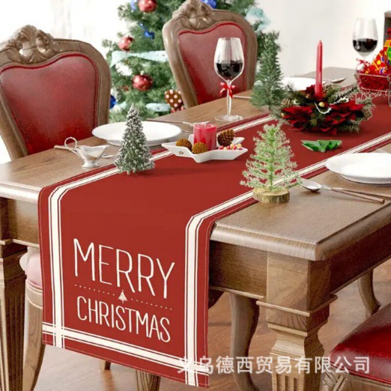 メーカーの現物はクリスマスのテーブルの旗の布の室内装飾の亜麻のテーブルの旗のアメリカ式のレストランのテーブルのテーブルクロスのテーブルのタオルを供給します。|undefined